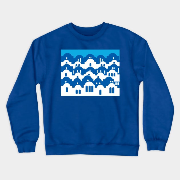 Mediterranean village stylized Crewneck Sweatshirt by Maxsomma